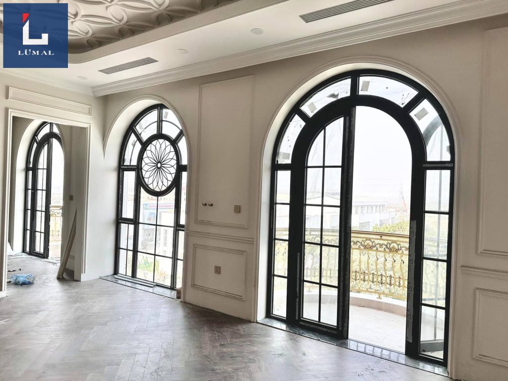 Cung cấp và thi công cửa nhôm kính cao cấp lumal cho biệt thự nam định 6