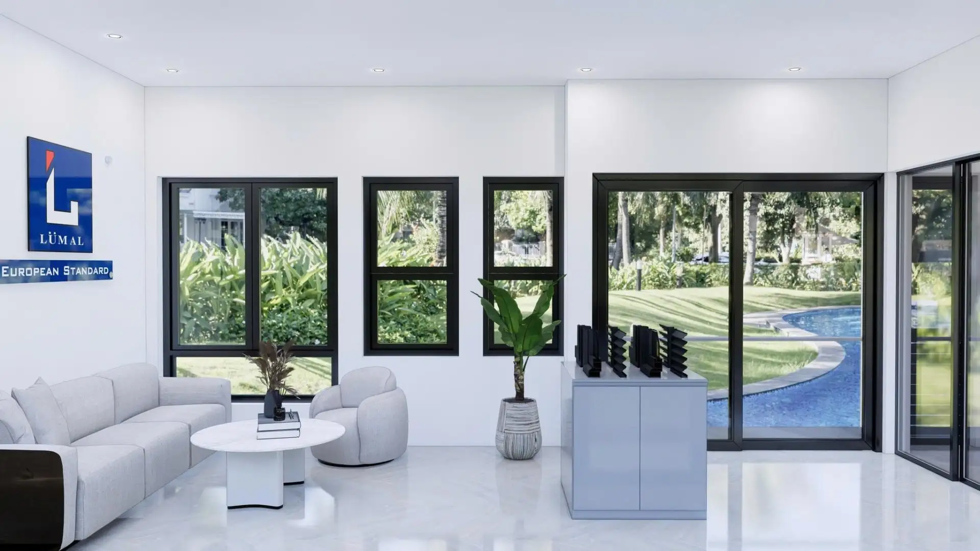 Showroom cửa nhôm lùa Lumal