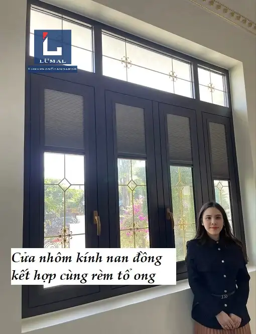Cửa nhôm kính tích hợp rèm tiện nghi, tinh tế, hiện đại (3)