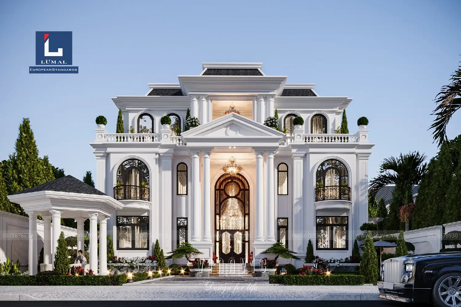 Cửa nhôm vòm thông tầng biểu tượng của kiến trúc Châu Âu