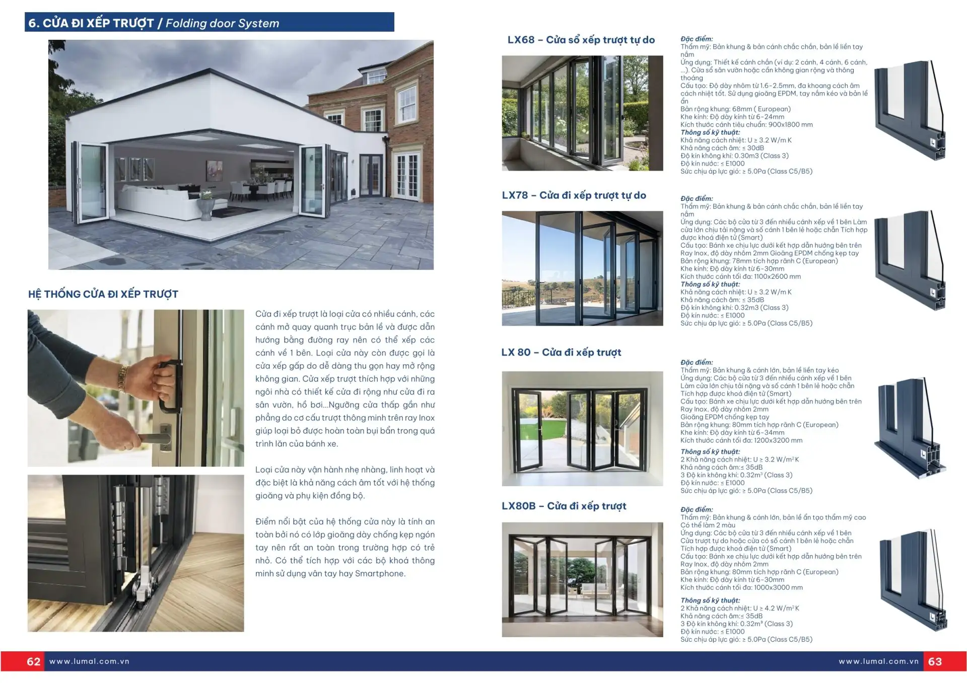 Catalogue cửa đi xếp trượt