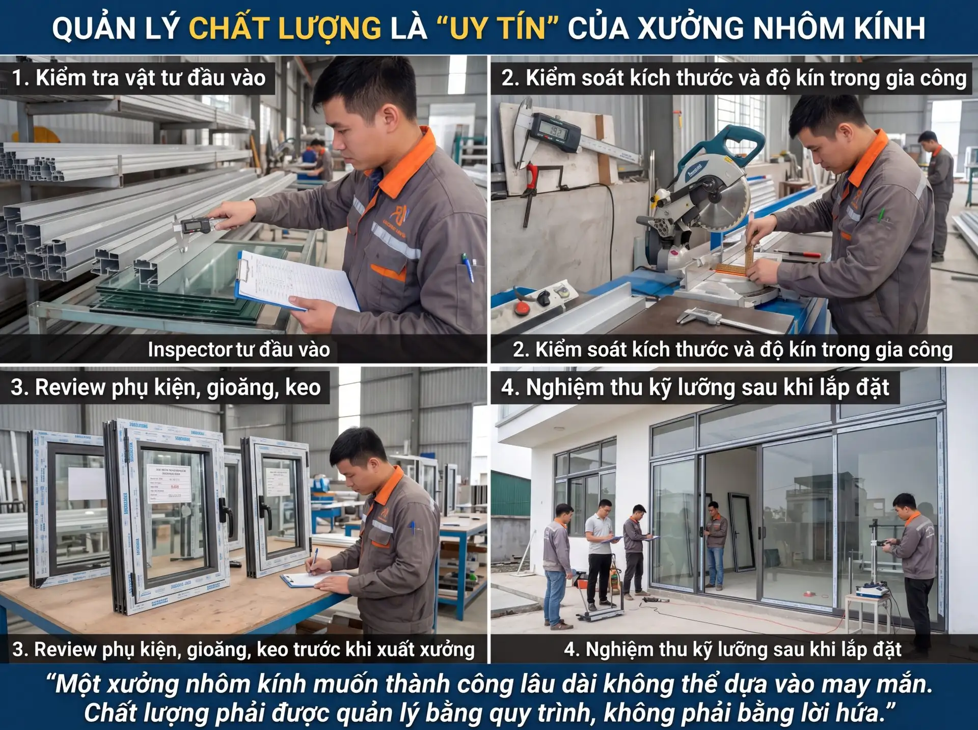 7 điều chủ xưởng cần biết để quản lý xưởng nhôm kính chuyên nghiệp