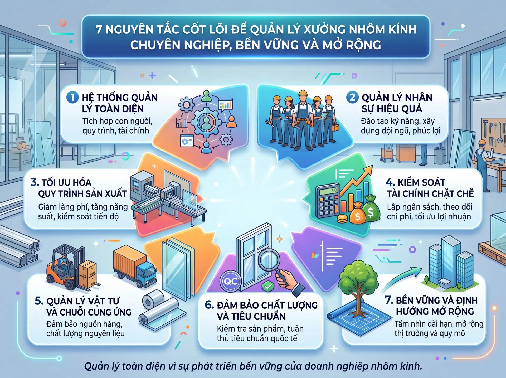 7 điều chủ xưởng cần biết để quản lý xưởng nhôm kính chuyên nghiệp