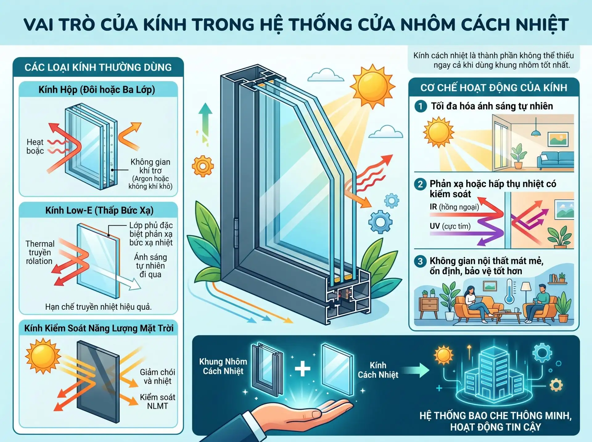 Cửa nhôm cách nhiệt hoạt động như thế nào?